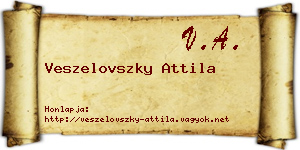 Veszelovszky Attila névjegykártya
